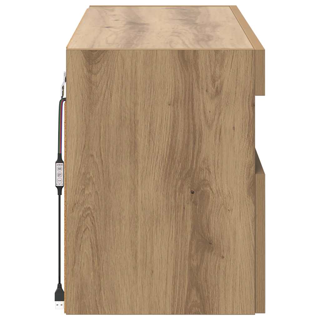 TV Wall Cabinet Artisan Oak 80 x 30 x 40 cm Engineered Wood