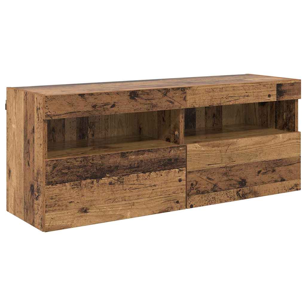 TV Wall Cabinet Old Wood 100 x 30 x 40 cm Engineered Wood