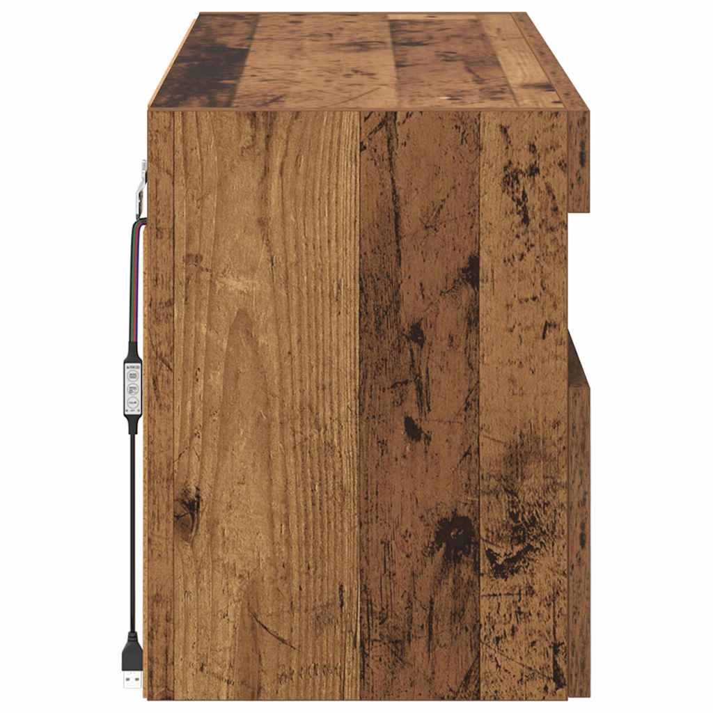 TV Wall Cabinet Old Wood 100 x 30 x 40 cm Engineered Wood