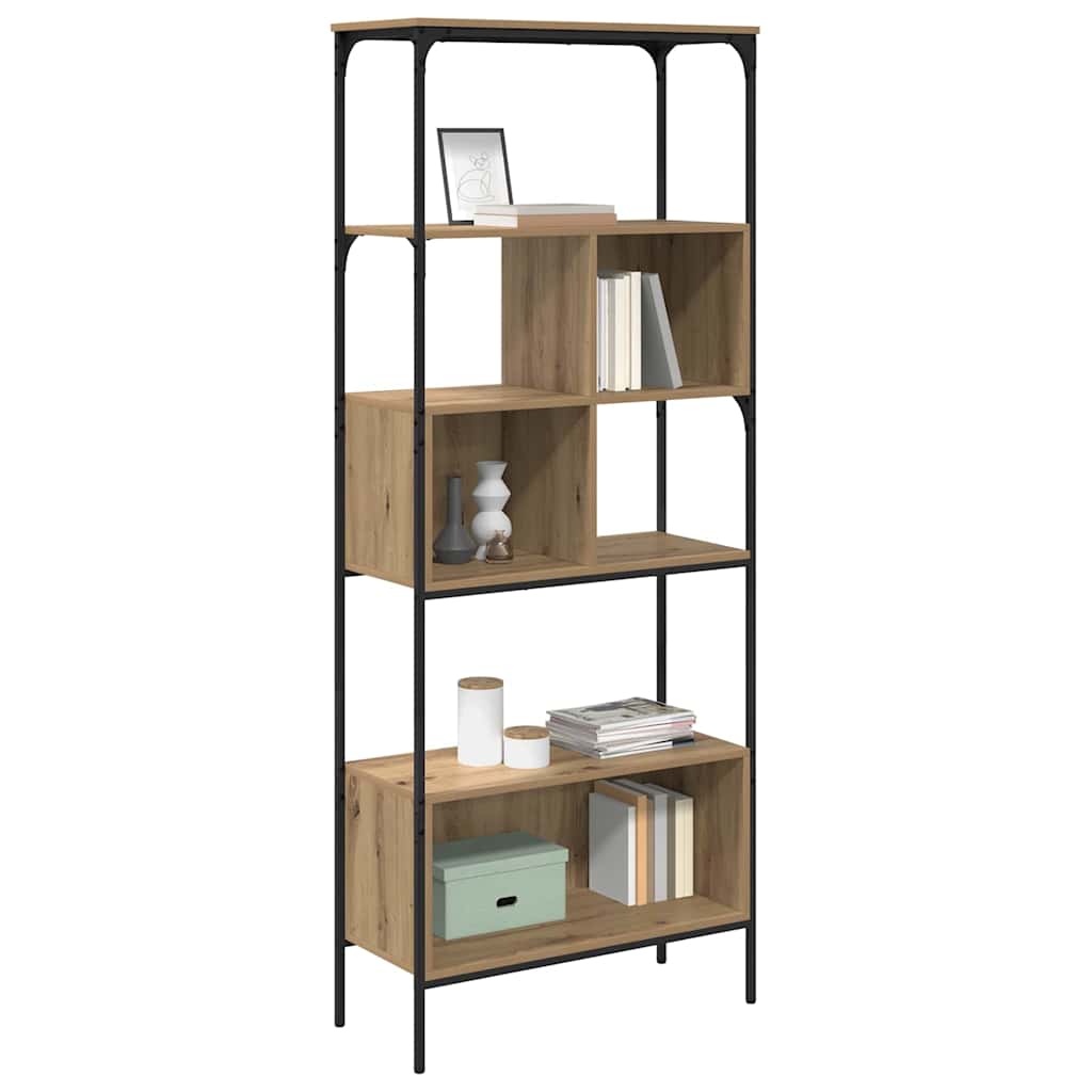 Bookcase 7-Tier 76 x 33 x 188.5 cm Engineered Wood Artisan Oak