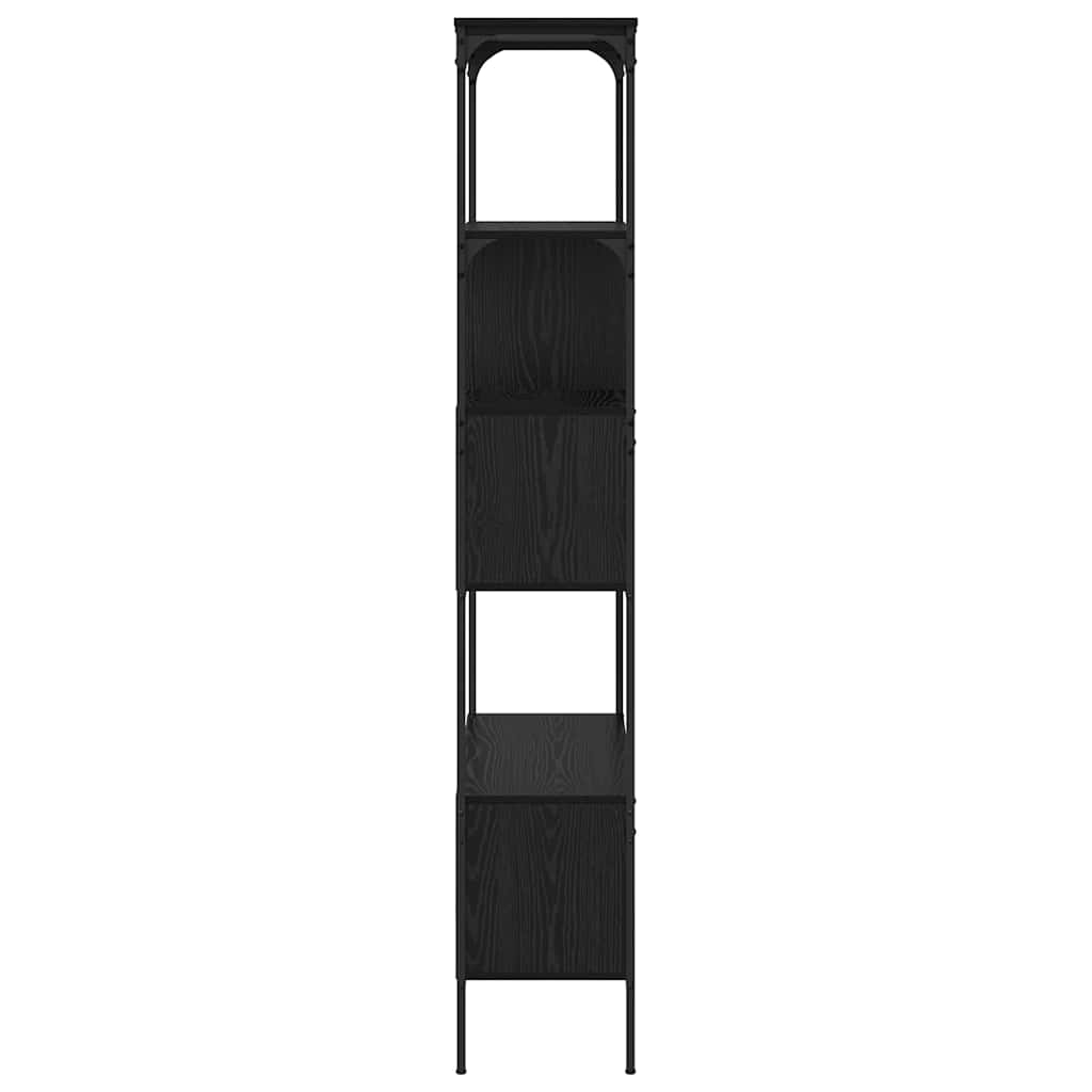 Bookcase 7-Tier 76 x 33 x 188.5 cm Engineered Wood Black Oak