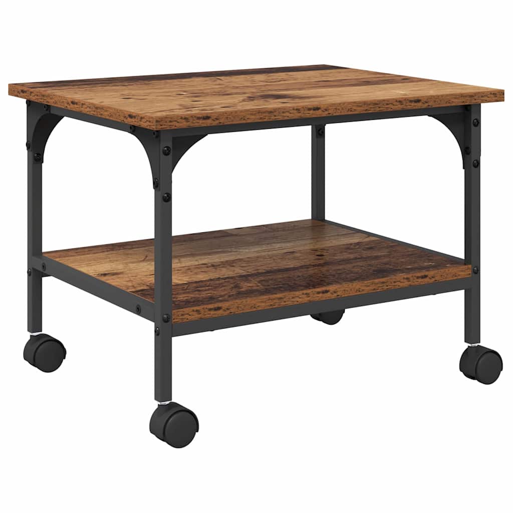 Printer Stand Old Wood 50 x 40 x 38 cm Engineered Wood