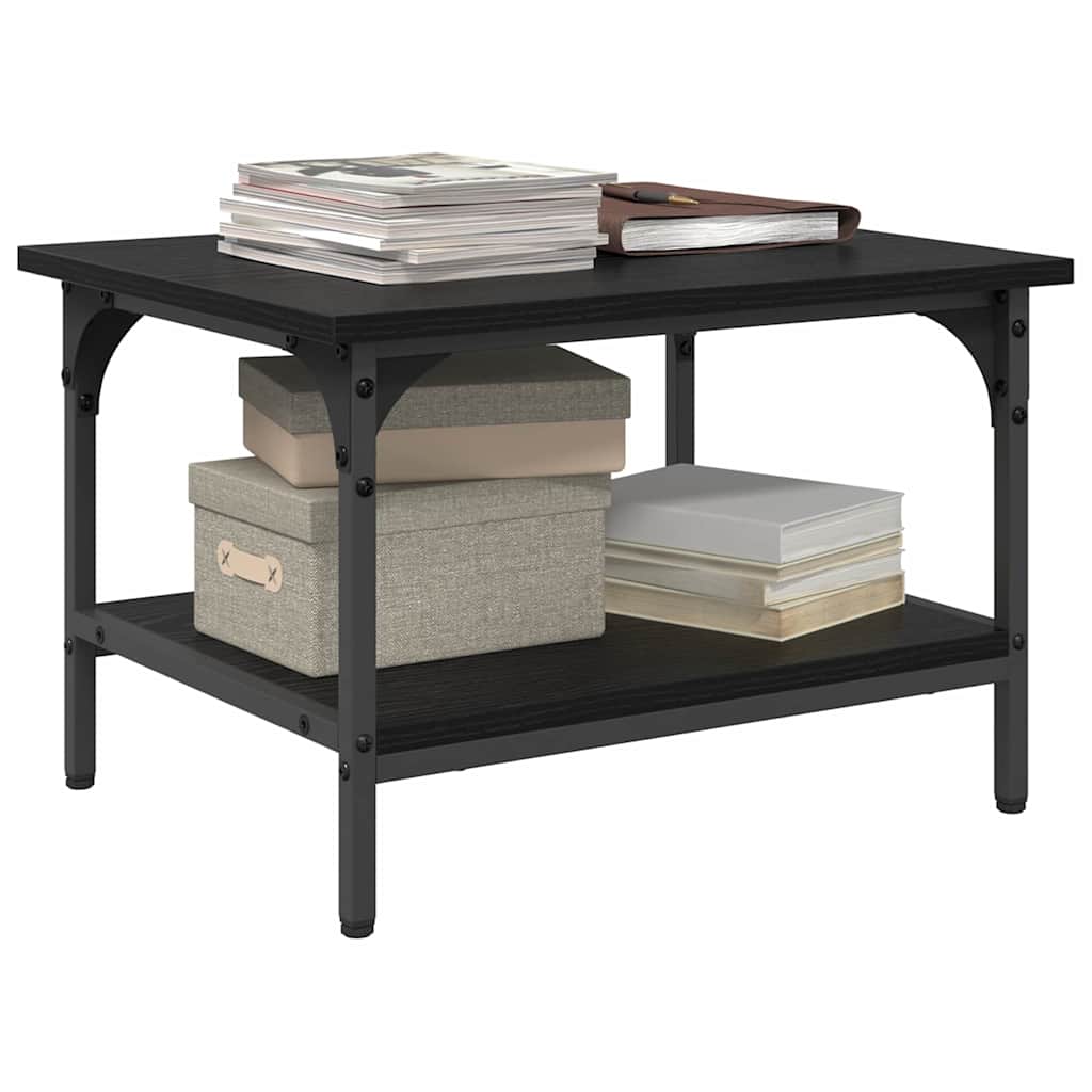 Printer Stand Black Oak 50 x 40 x 38 cm Engineered Wood