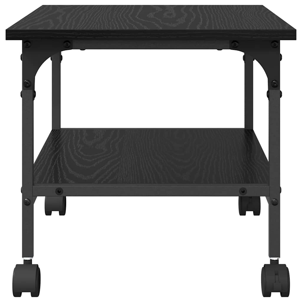 Printer Stand Black Oak 50 x 40 x 38 cm Engineered Wood