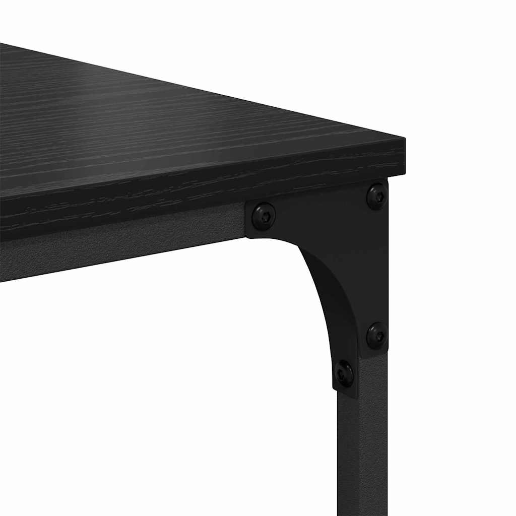 Printer Stand Black Oak 50 x 41 x 75 cm Engineered Wood