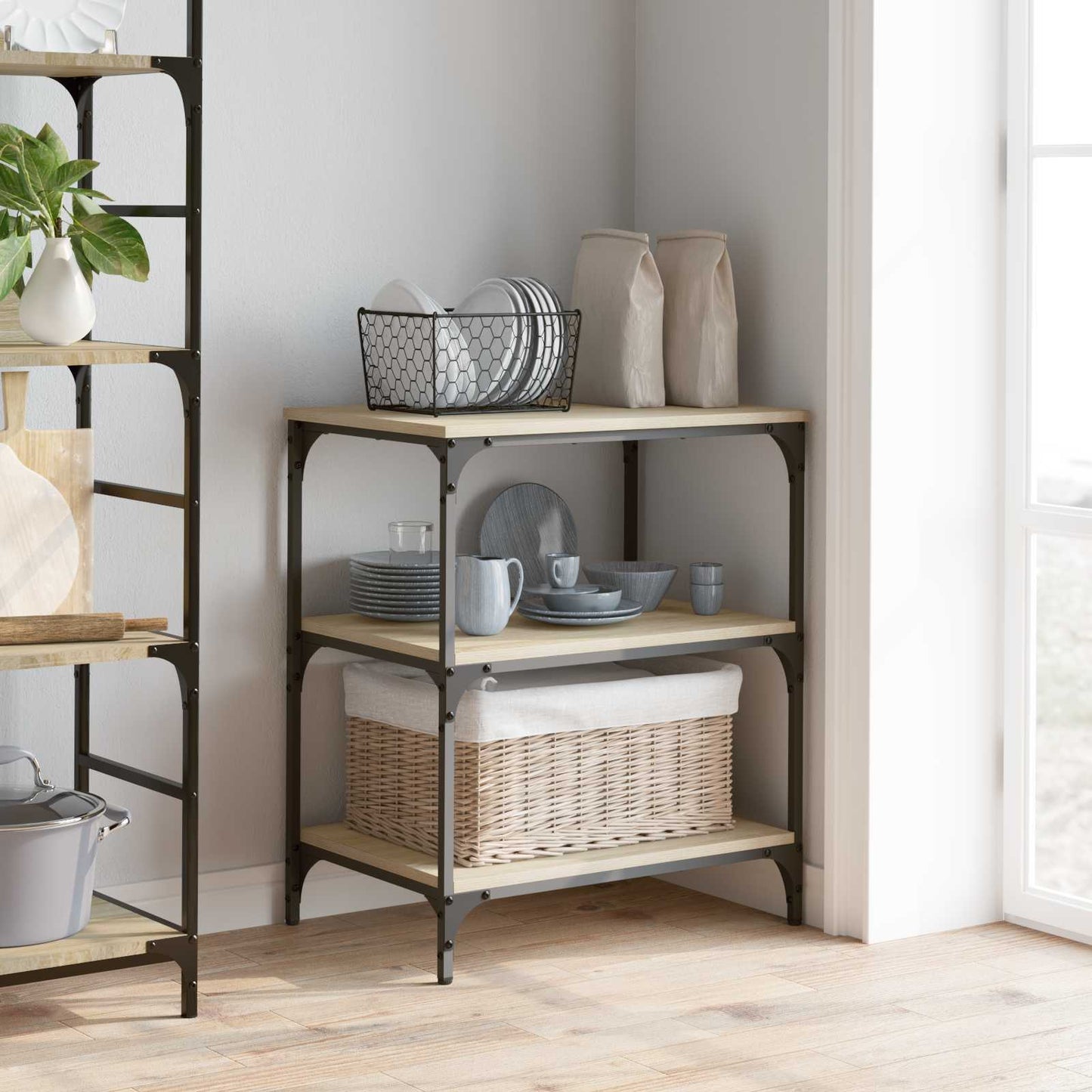 Kitchen Trolley Sonoma Oak 60 x 41 x 76 cm Engineered Wood