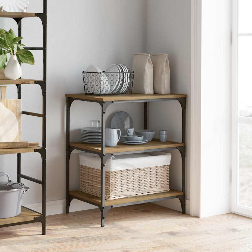 Kitchen Trolley Artisan Oak 60 x 41 x 76 cm Engineered Wood