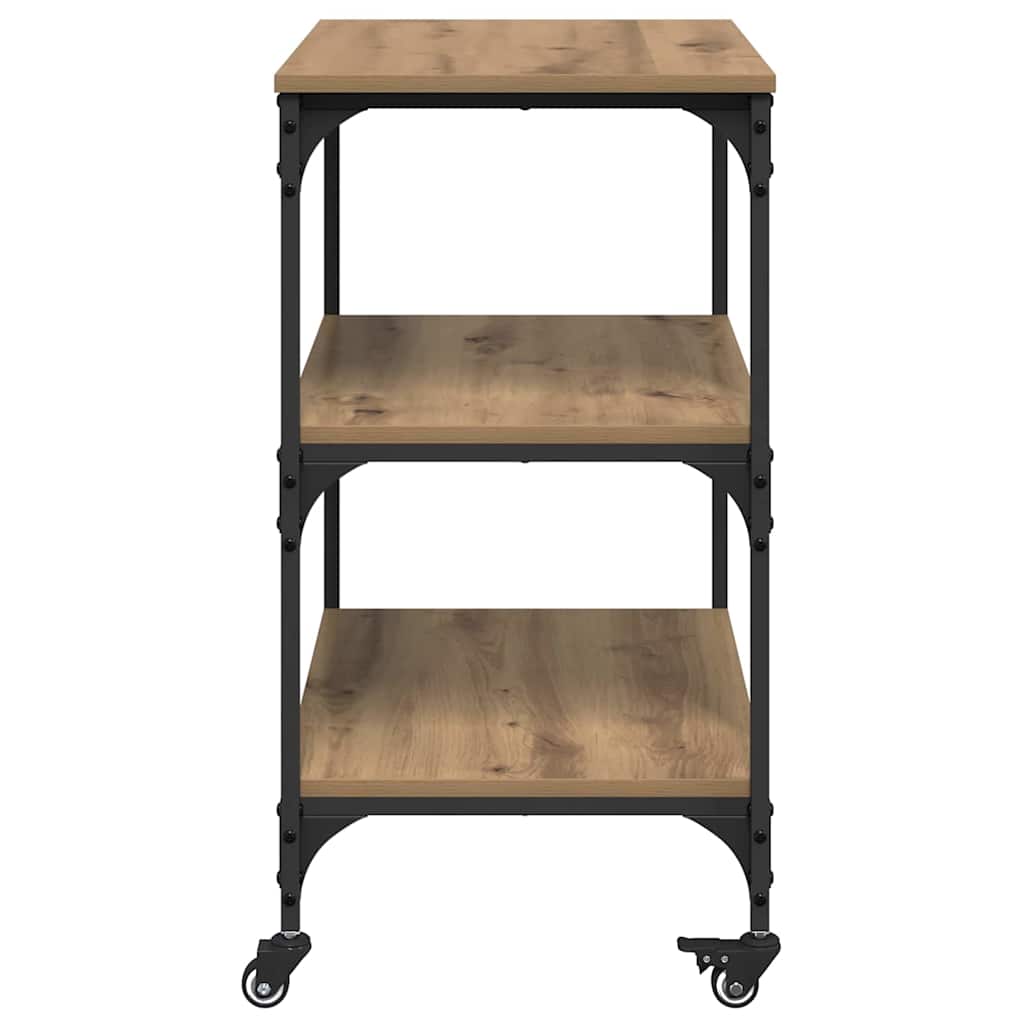 Kitchen Trolley Artisan Oak 60 x 41 x 76 cm Engineered Wood