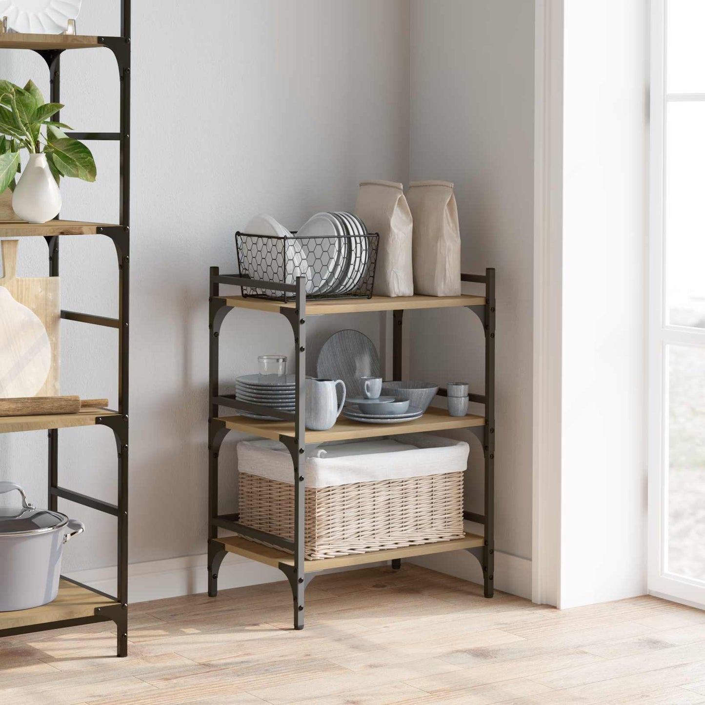 Kitchen Trolley Artisan Oak 50 x 35 x 75.5 cm Engineered Wood