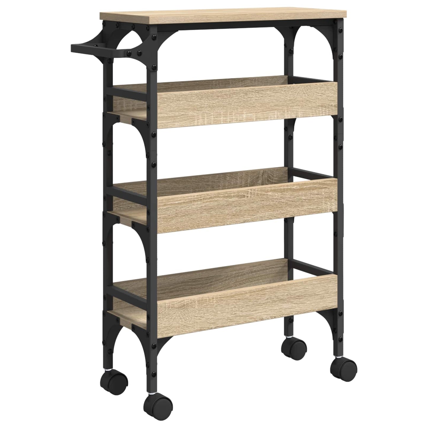 Kitchen Trolley Sonoma Oak 53 x 20 x 76 cm Engineered Wood