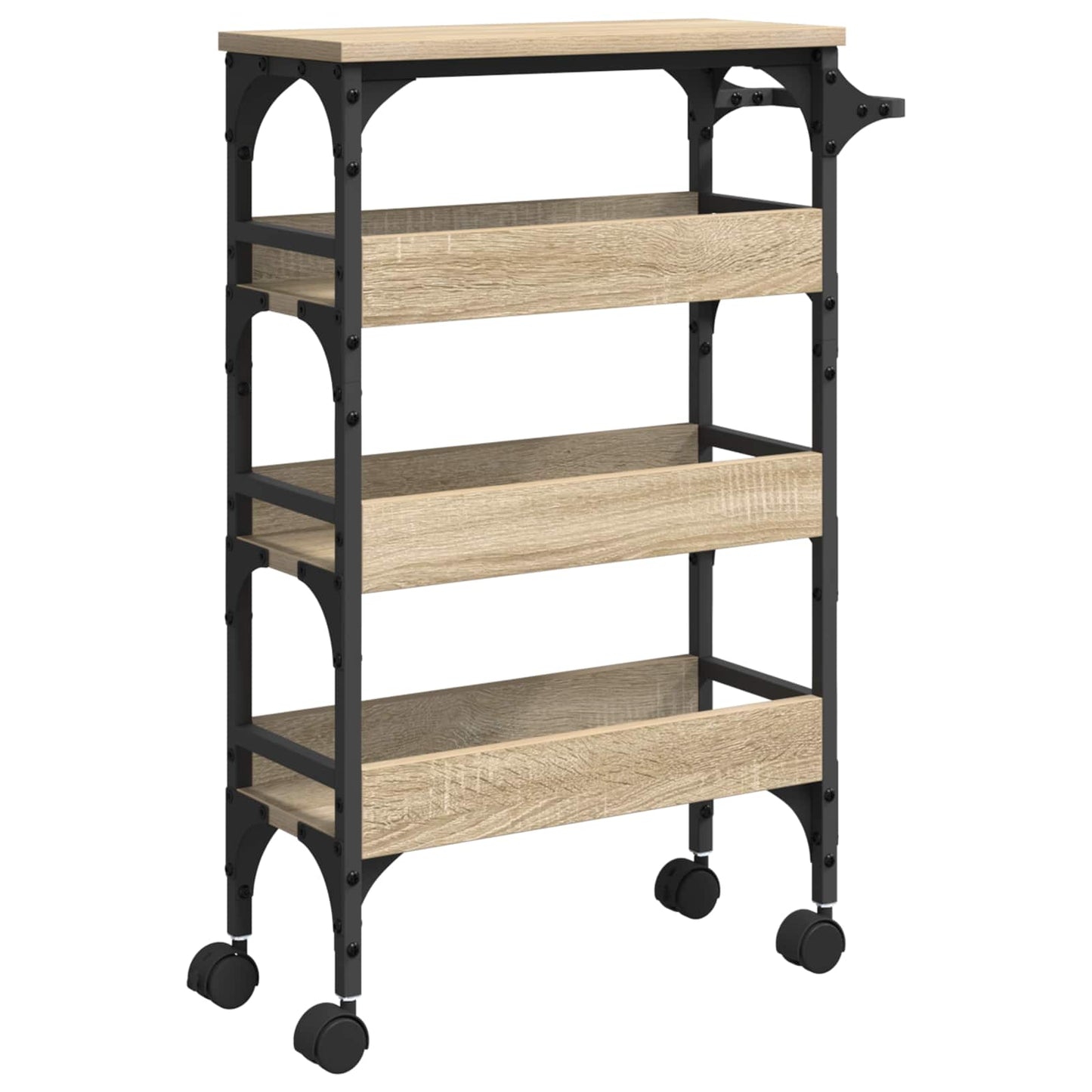 Kitchen Trolley Sonoma Oak 53 x 20 x 76 cm Engineered Wood