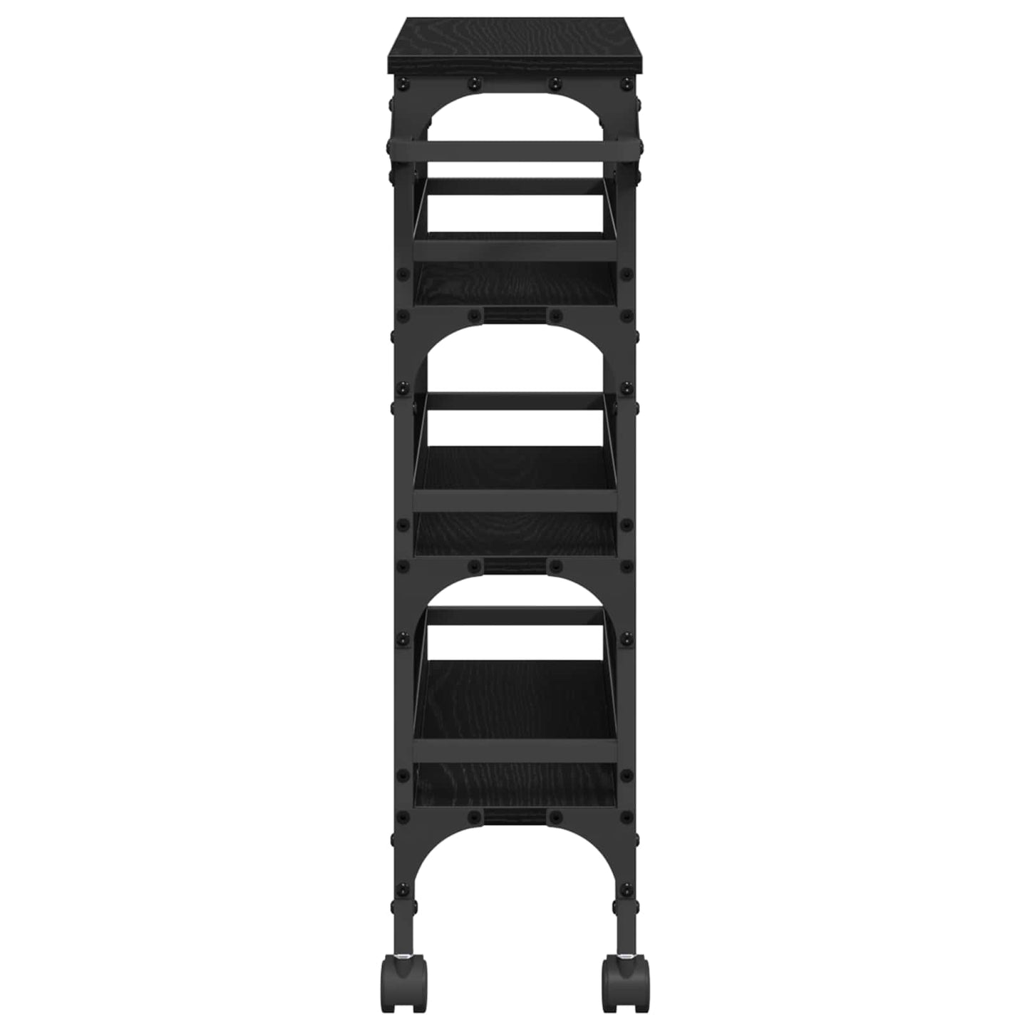 Kitchen Trolley Black Oak 53 x 20 x 76 cm Engineered Wood