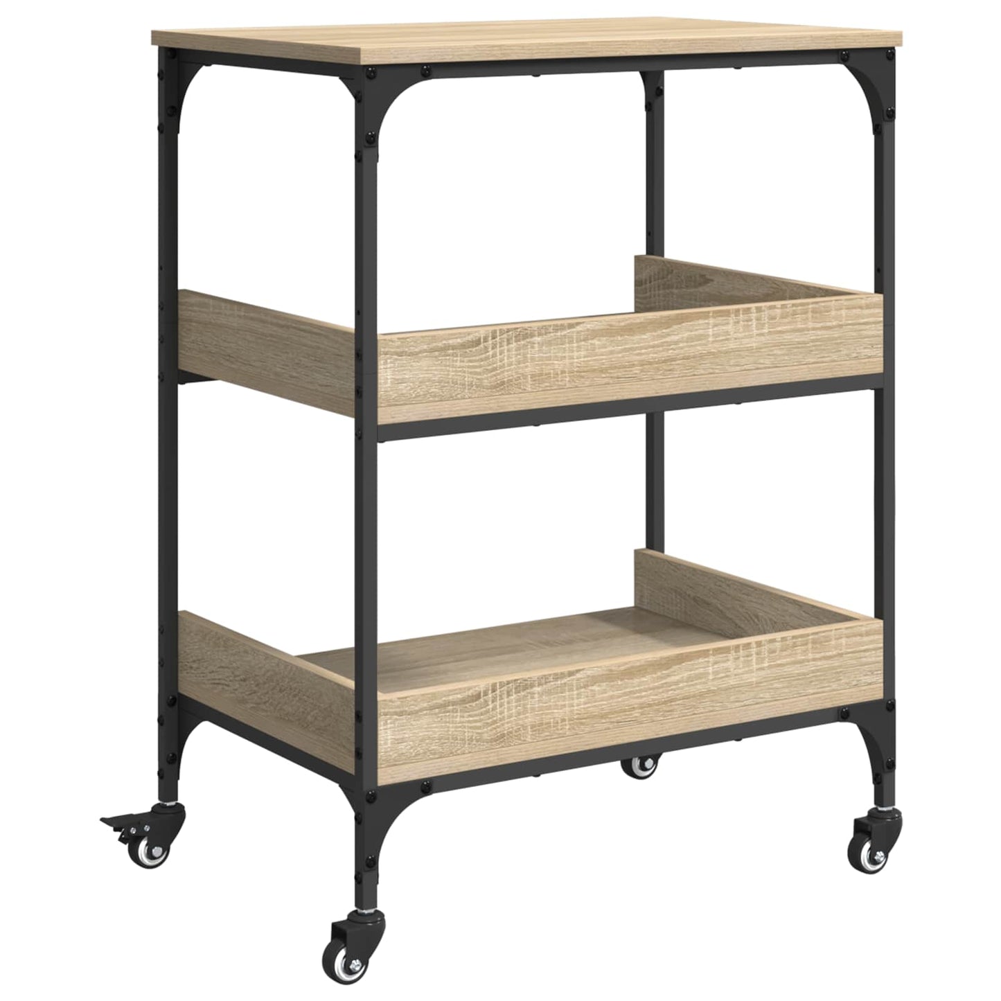 Kitchen Trolley Sonoma Oak 60 x 41 x 80.5 cm Engineered Wood