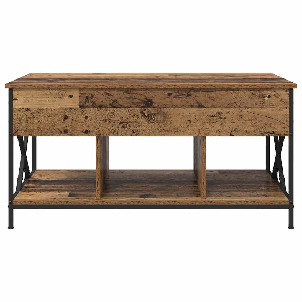 Coffee Table Old Wood 100 x 55 x 48.5 cm Engineered Wood