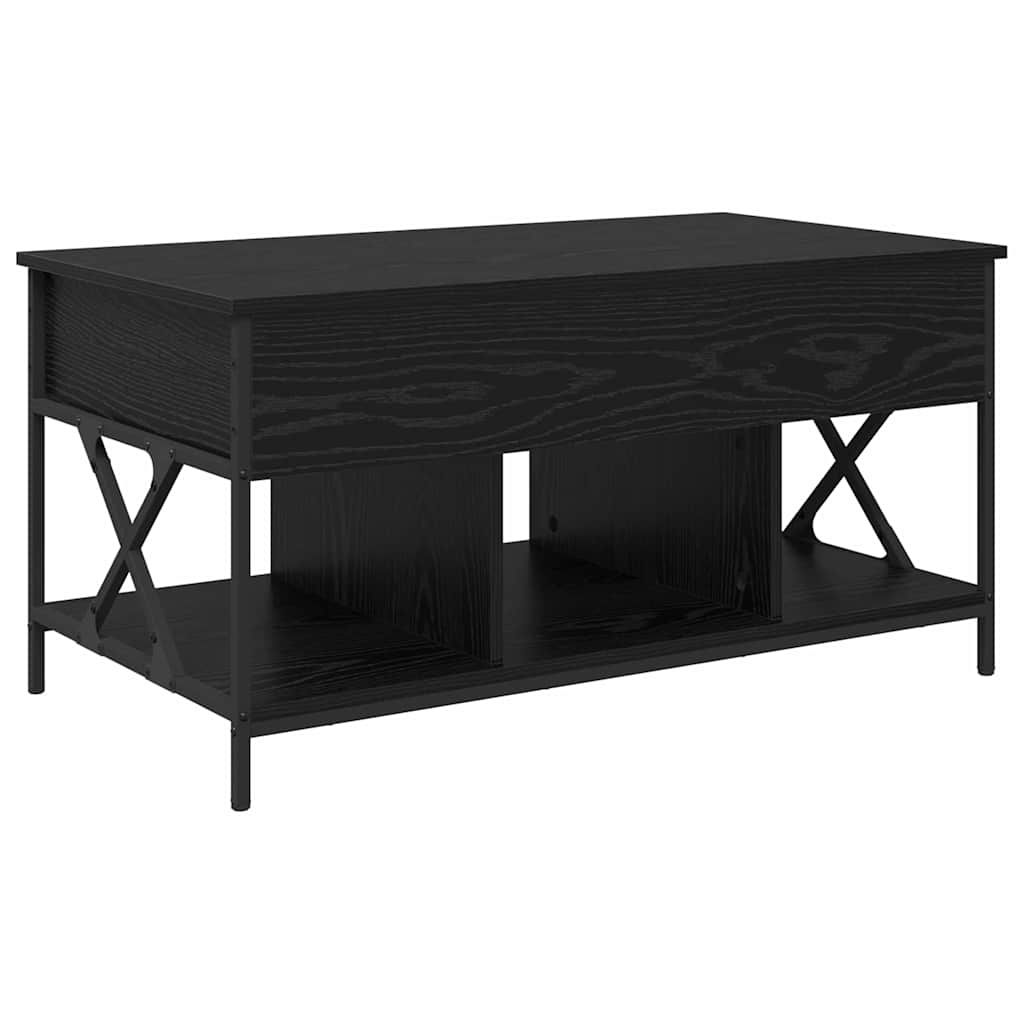 Coffee Table Black Oak 100 x 55 x 48.5 cm Engineered Wood
