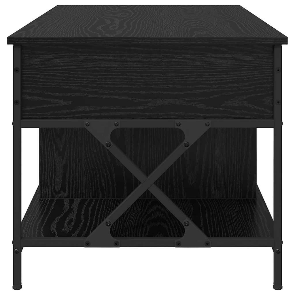 Coffee Table Black Oak 100 x 55 x 48.5 cm Engineered Wood