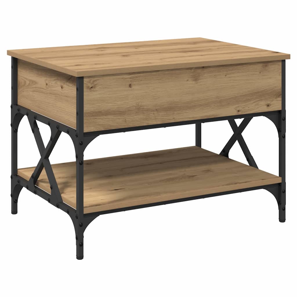 Coffee Table Artisan Oak 70 x 50 x 50 cm Engineered Wood