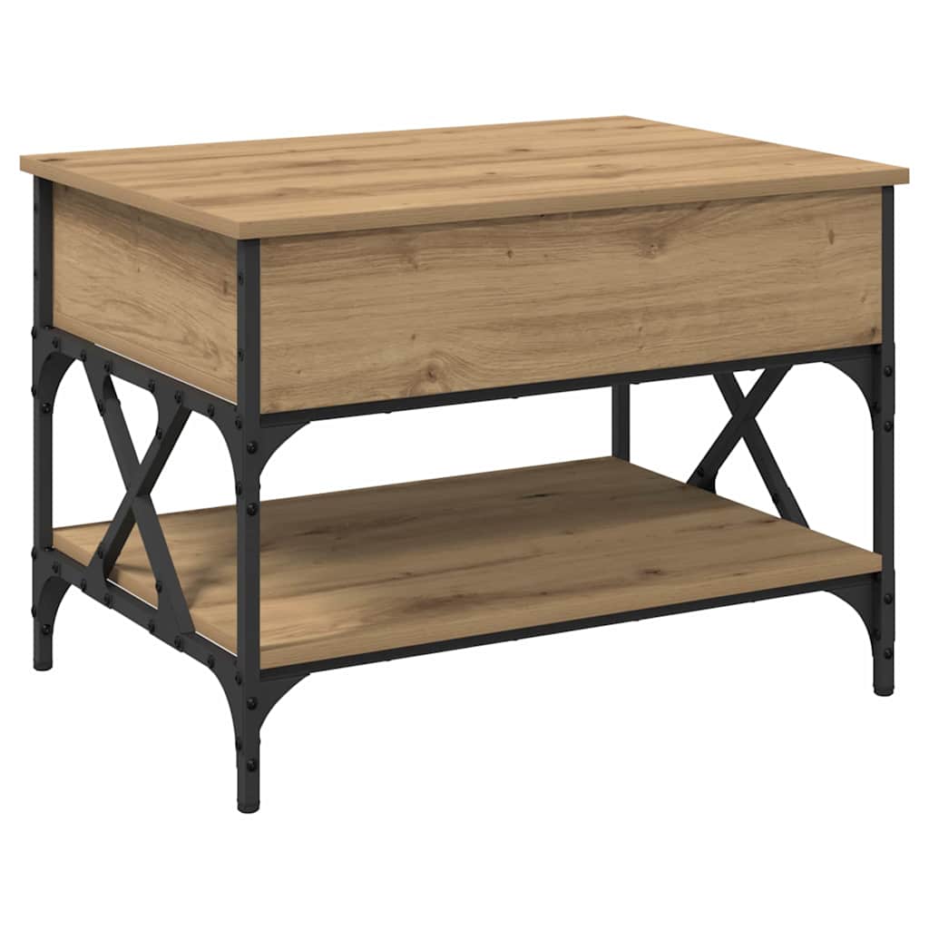 Coffee Table Artisan Oak 70 x 50 x 50 cm Engineered Wood