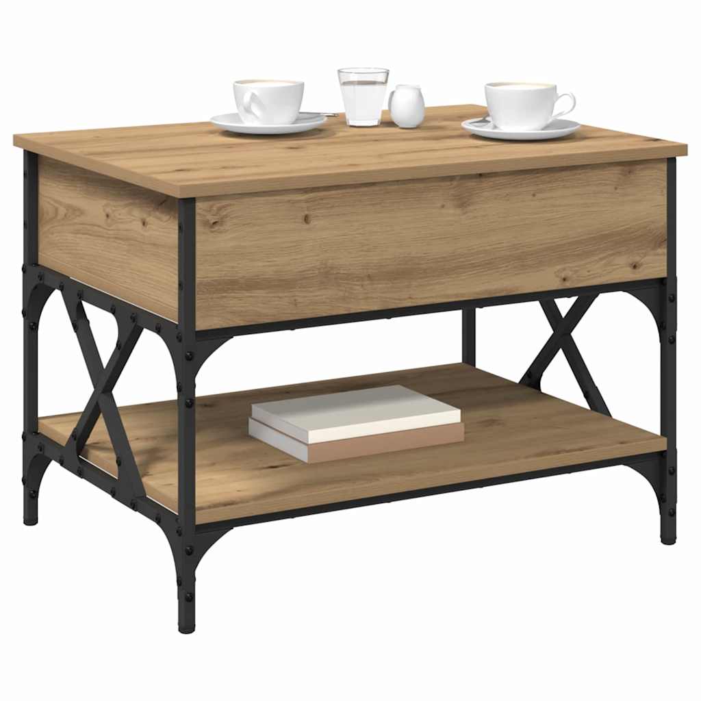 Coffee Table Artisan Oak 70 x 50 x 50 cm Engineered Wood