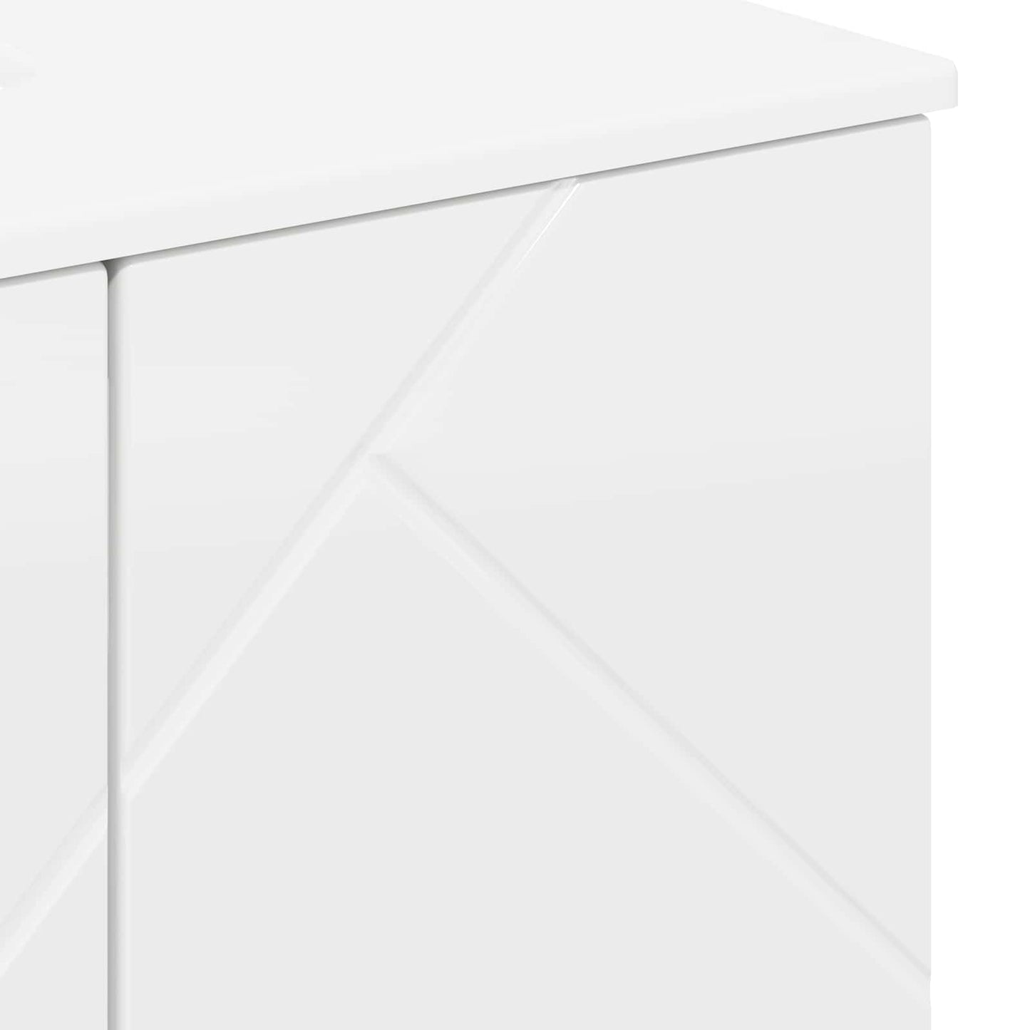 Bathroom Cabinet with Storage High Gloss White 61 x 35 x 64 cm