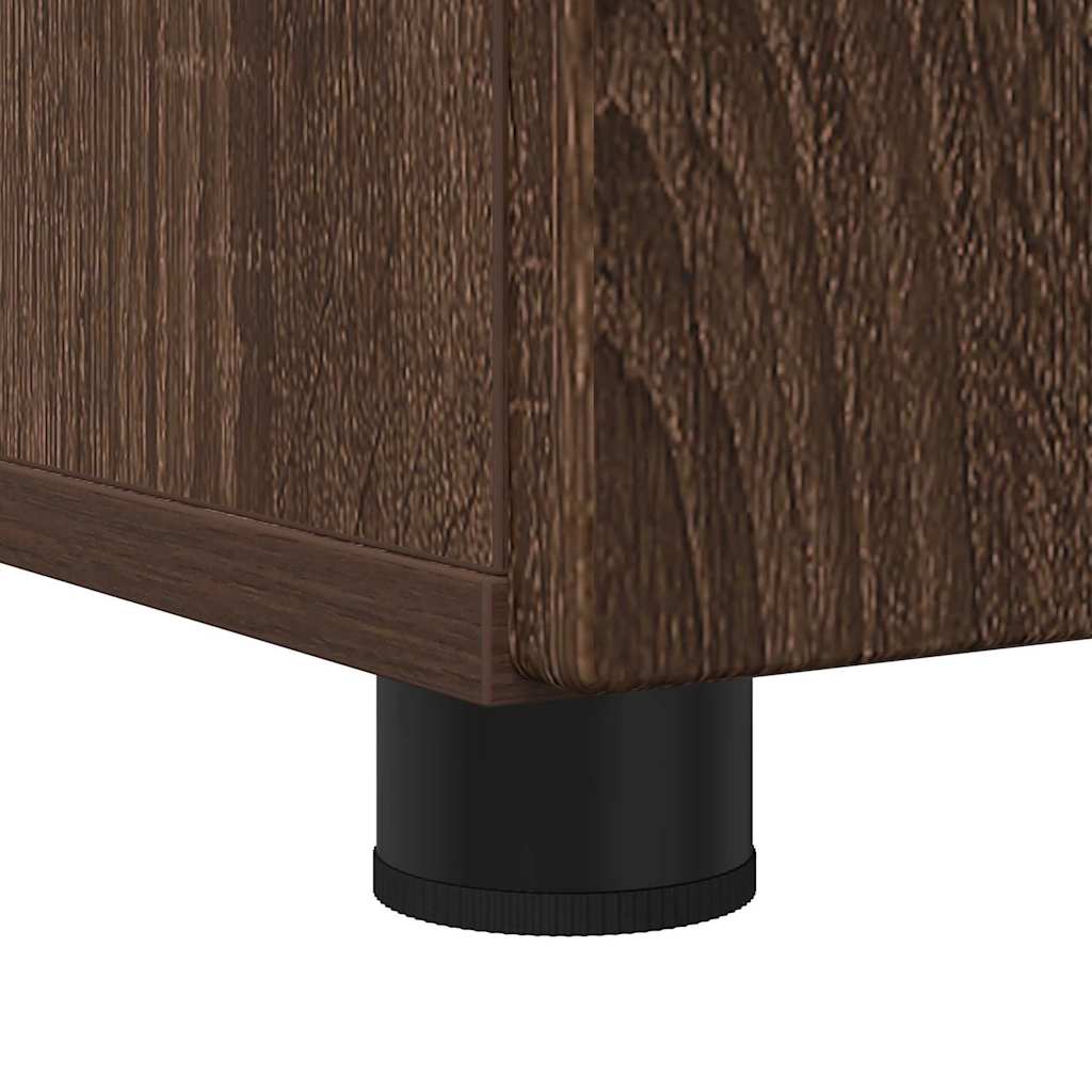 Bathroom Cabinet with Storage Brown Oak 61 x 35 x 64 cm