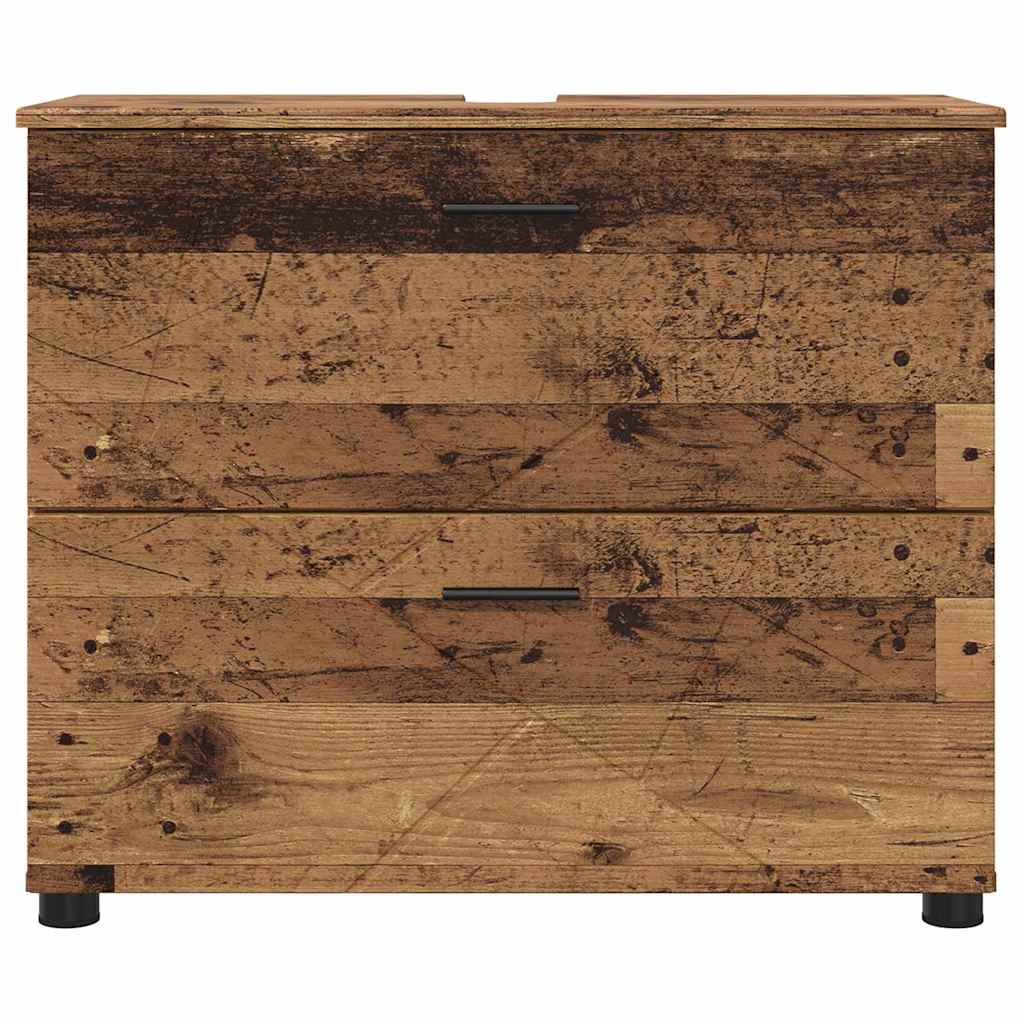 Bathroom Cabinet with Drawer Old Wood 76.5 x 35 x 64 cm