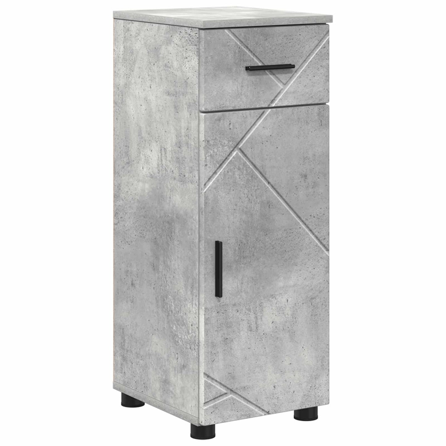 Bathroom Cabinet with Drawer Concrete Grey 30 x 35 x 80 cm