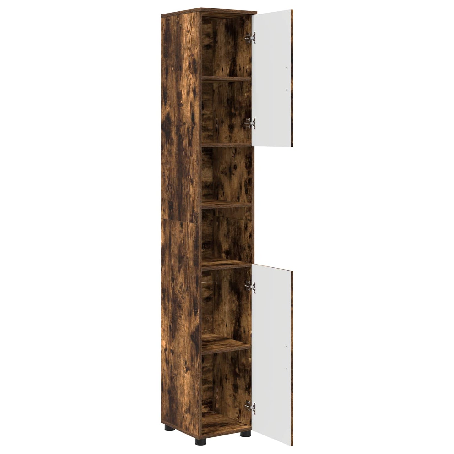 Bathroom Cabinet Smoked Oak 30 x 35 x 192 cm