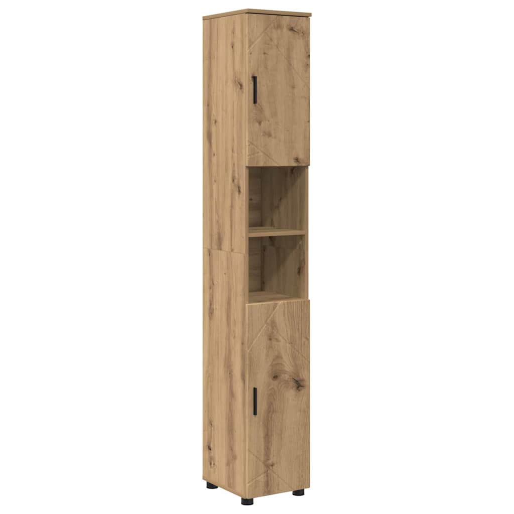 Bathroom Cabinet with Storage Artisan Oak 30 x 35 x 192 cm