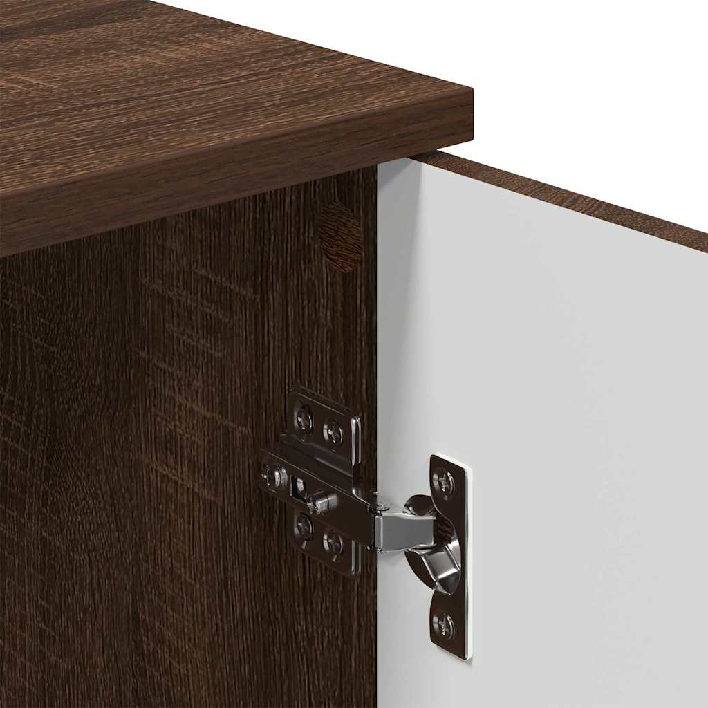 Bathroom Cabinet Wall-mounted Brown Oak 30 x 31.5 x 61 cm