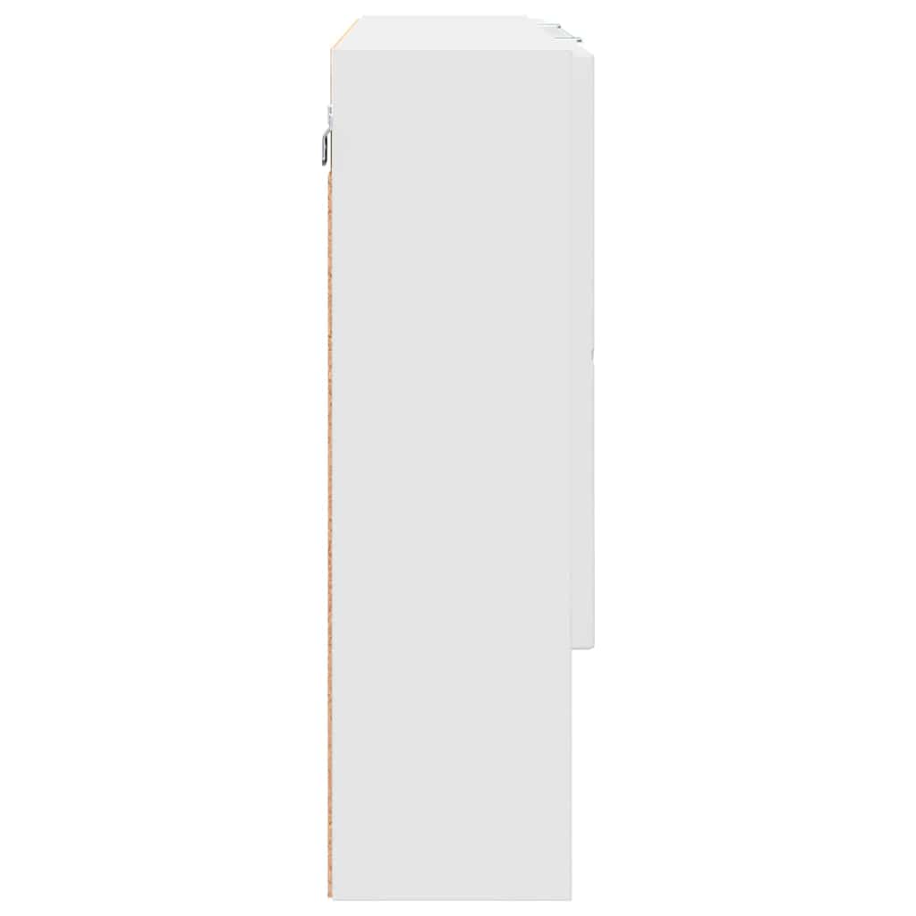 Mirror Cabinet White 80 x 17 x 55 cm Engineered Wood
