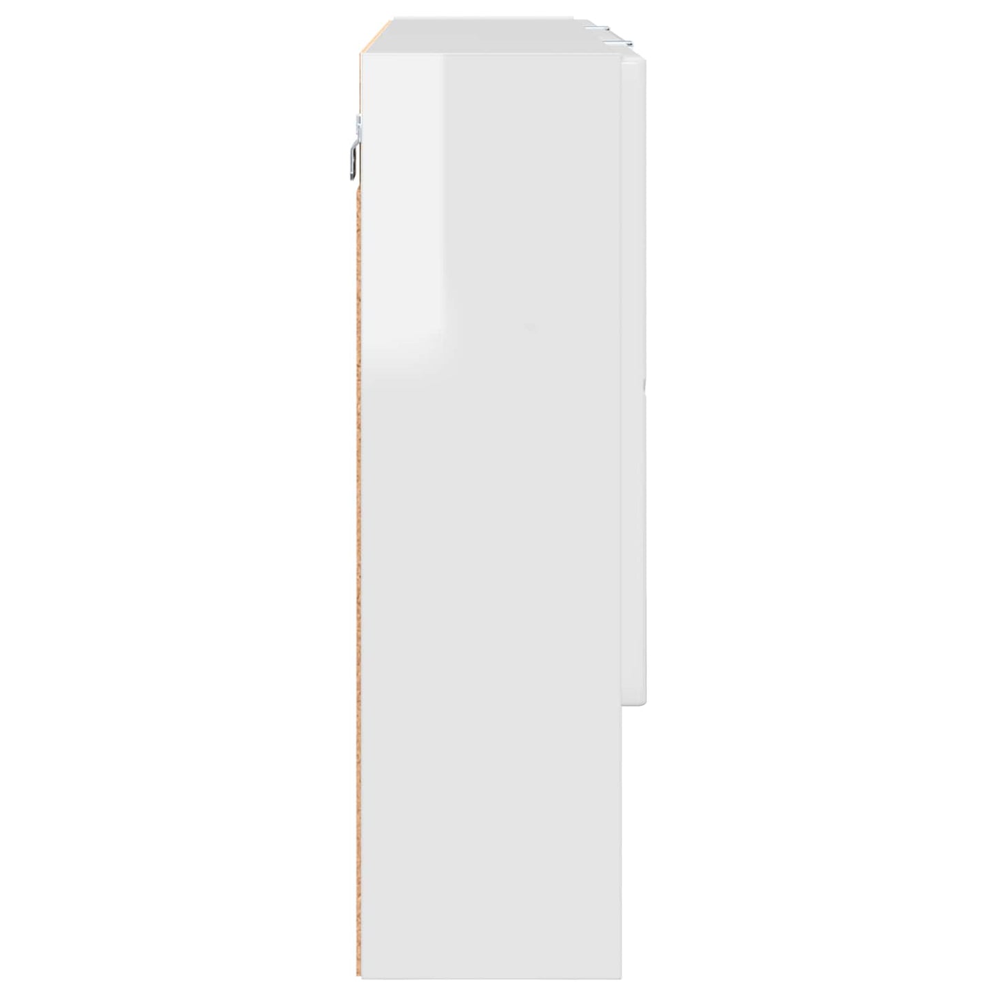 Mirror Cabinet High Gloss White 80 x 17 x 55 cm Engineered Wood