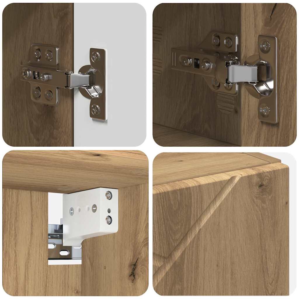 Mirror Cabinet Artisan Oak 80 x 17 x 55 cm Engineered Wood