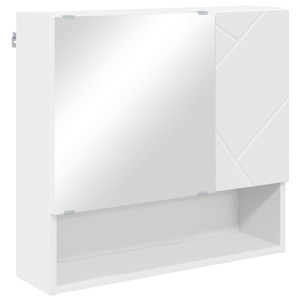 Mirror Cabinet White 59 x 17 x 55 cm Engineered Wood