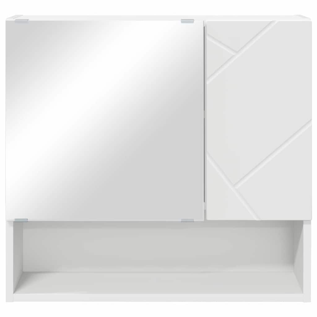 Mirror Cabinet White 59 x 17 x 55 cm Engineered Wood