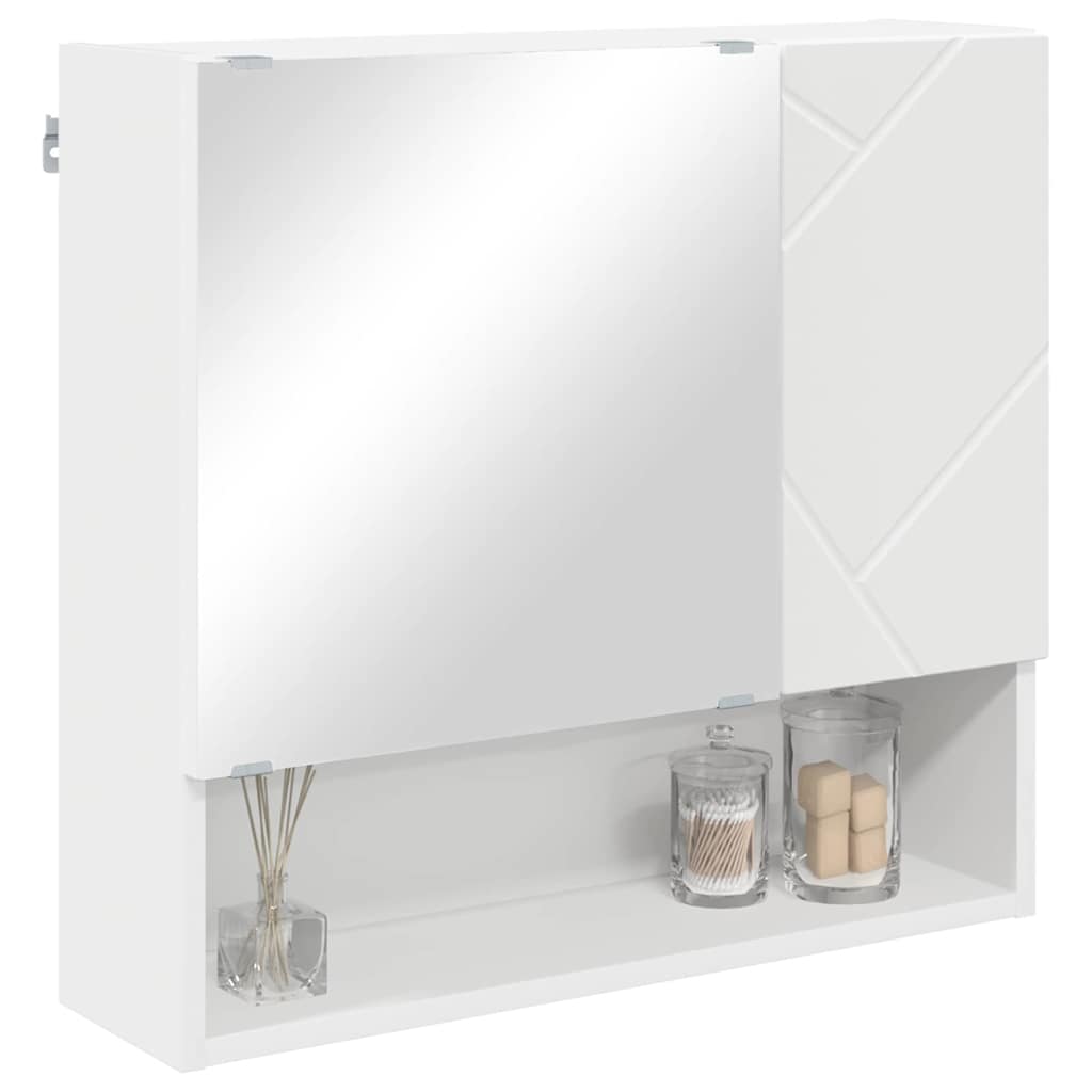 Mirror Cabinet White 59 x 17 x 55 cm Engineered Wood