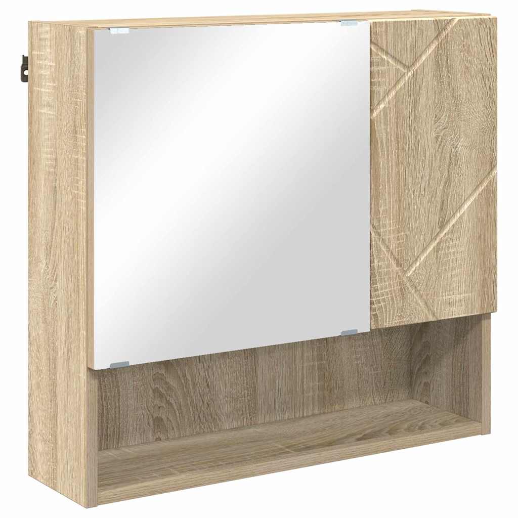 Mirror Cabinet Sonoma Oak 59 x 17 x 55 cm Engineered Wood