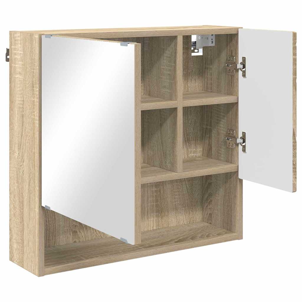 Mirror Cabinet Sonoma Oak 59 x 17 x 55 cm Engineered Wood