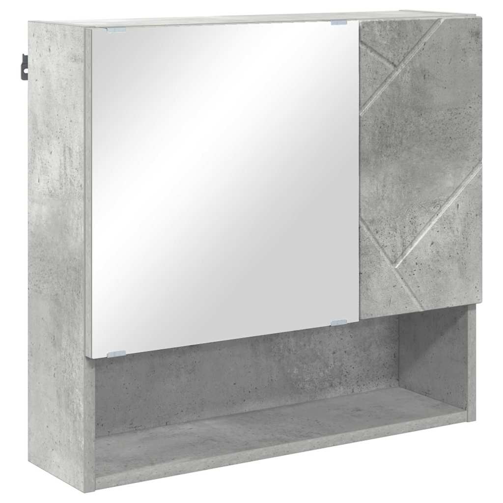 Mirror Cabinet Concrete Grey 59 x 17 x 55 cm Engineered Wood