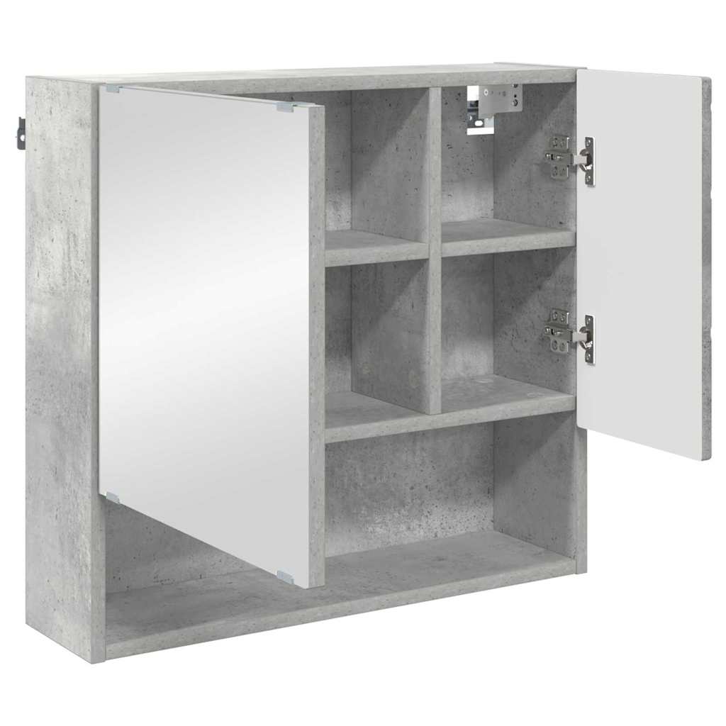 Mirror Cabinet Concrete Grey 59 x 17 x 55 cm Engineered Wood