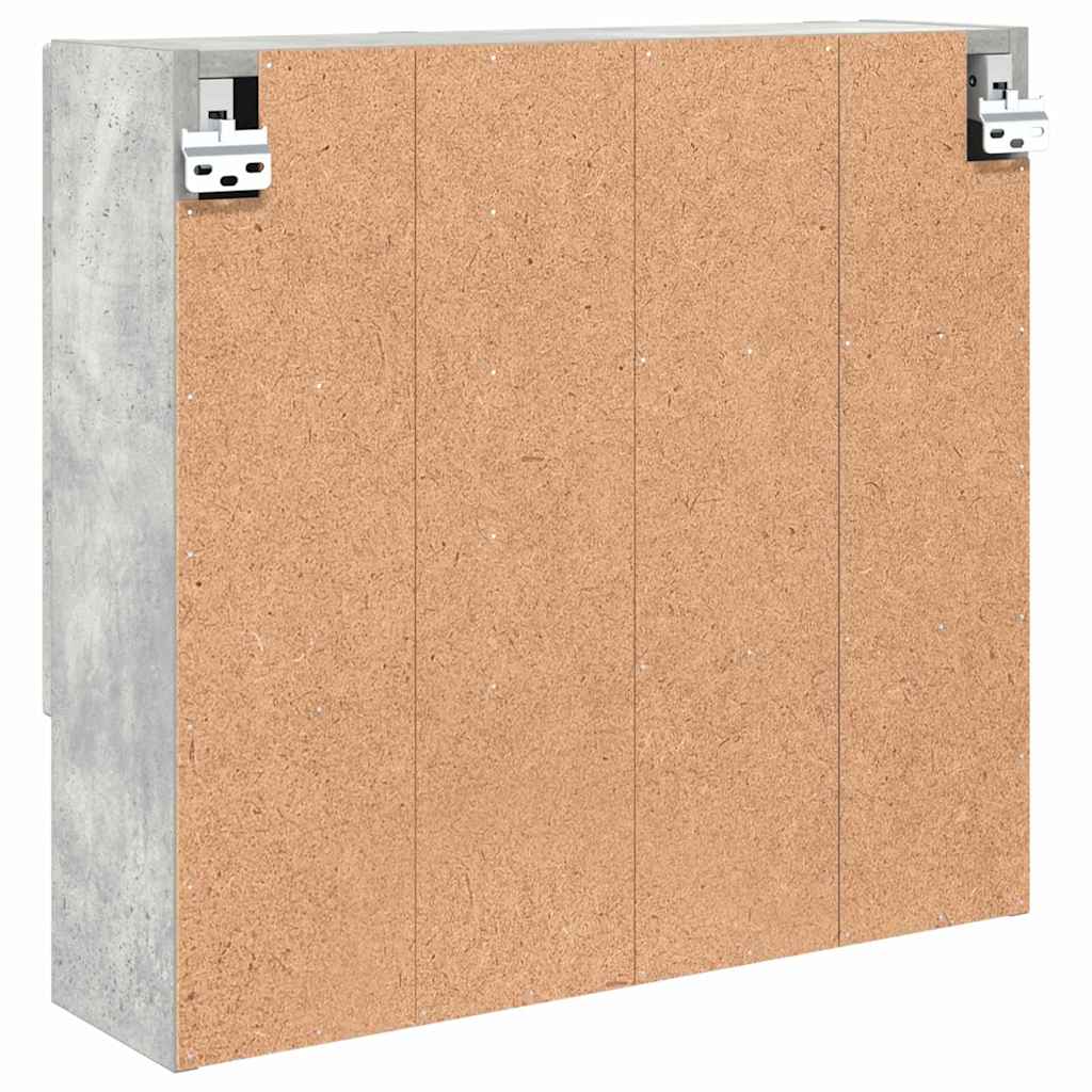 Mirror Cabinet Concrete Grey 59 x 17 x 55 cm Engineered Wood