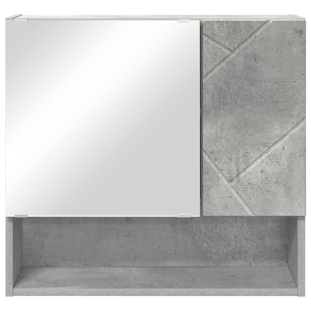 Mirror Cabinet Concrete Grey 59 x 17 x 55 cm Engineered Wood