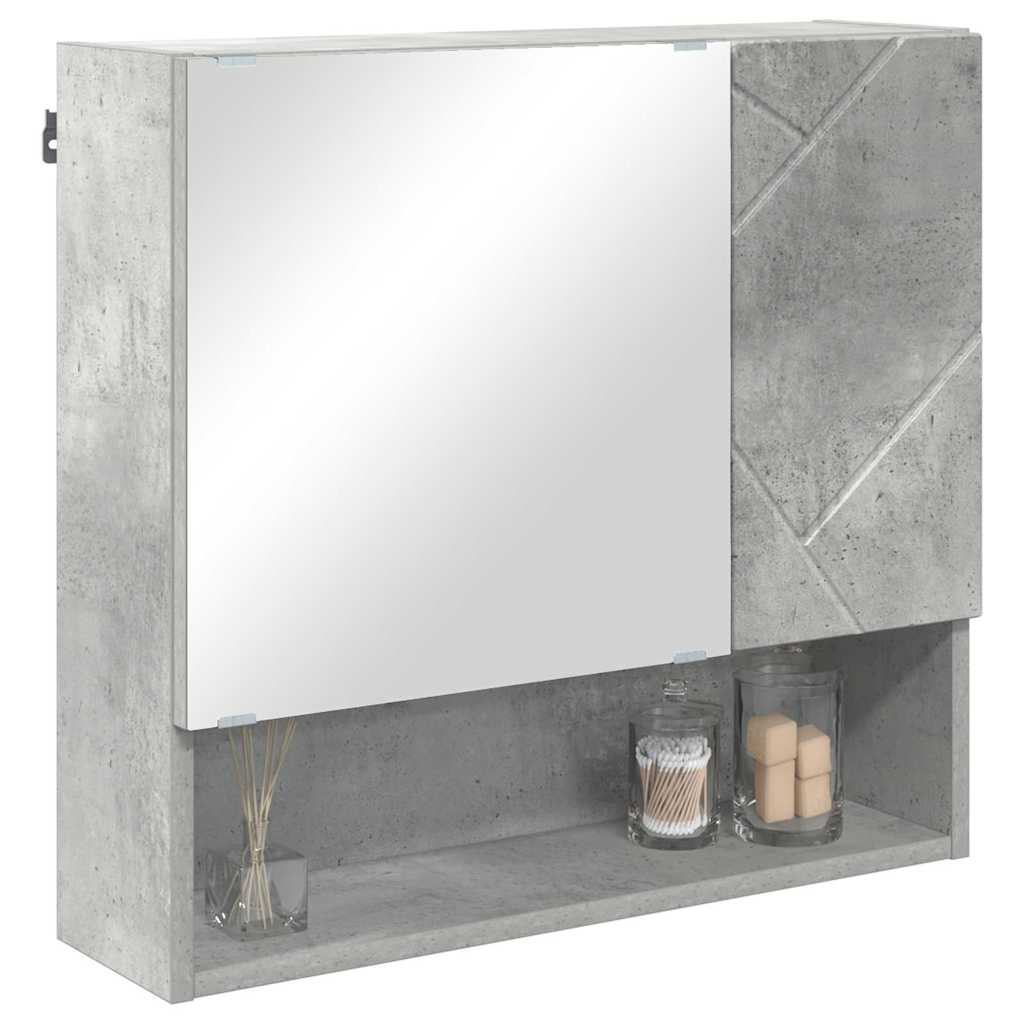 Mirror Cabinet Concrete Grey 59 x 17 x 55 cm Engineered Wood