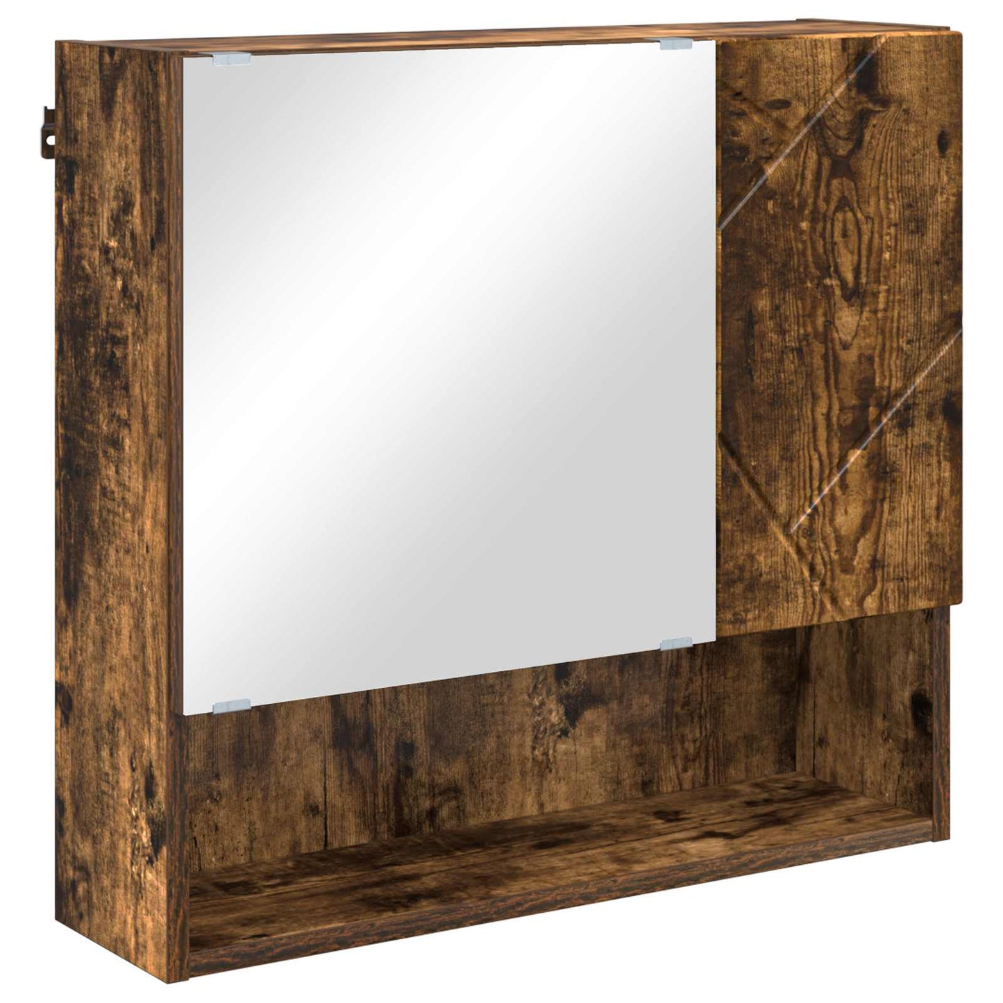 Mirror Cabinet Smoked Oak 59 x 17 x 55 cm Engineered Wood