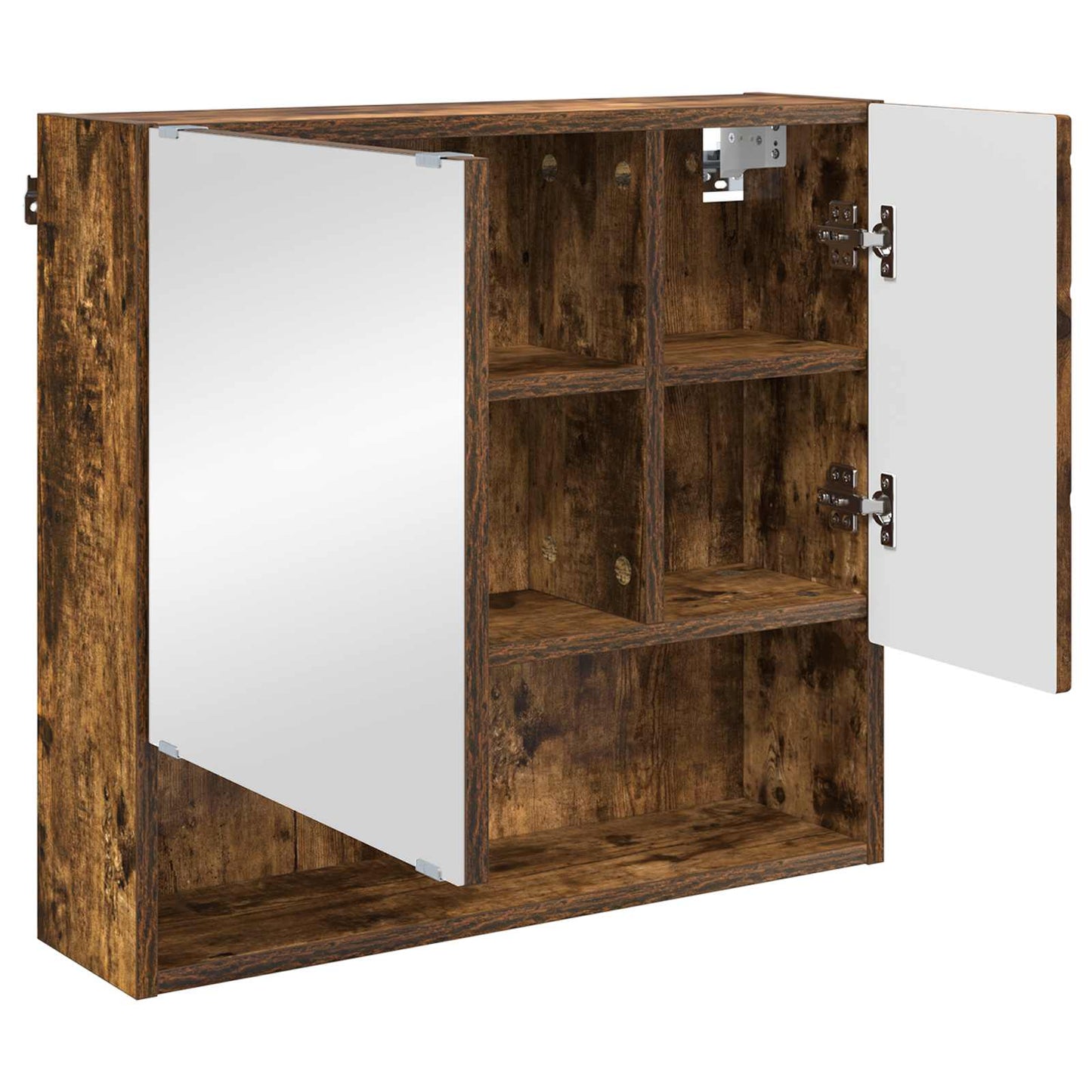 Mirror Cabinet Smoked Oak 59 x 17 x 55 cm Engineered Wood