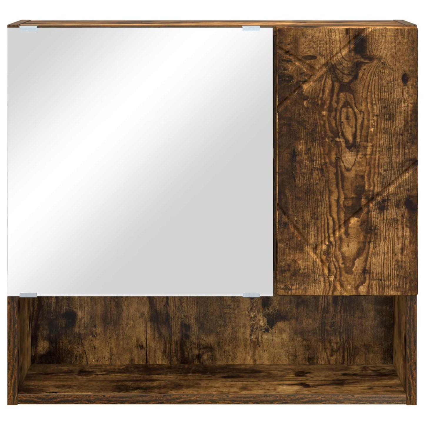 Mirror Cabinet Smoked Oak 59 x 17 x 55 cm Engineered Wood