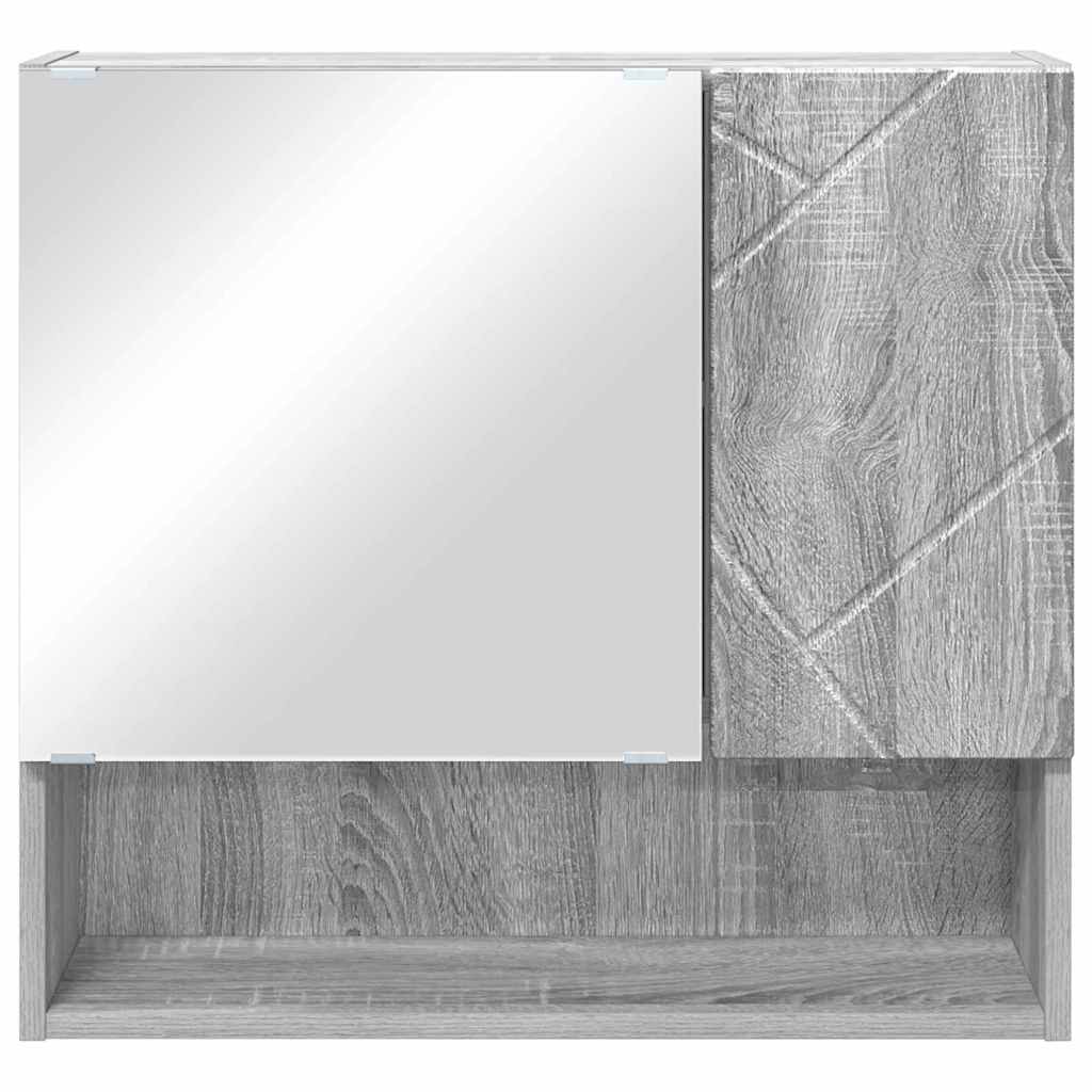 Mirror Cabinet Grey Sonoma 59 x 17 x 55 cm Engineered Wood