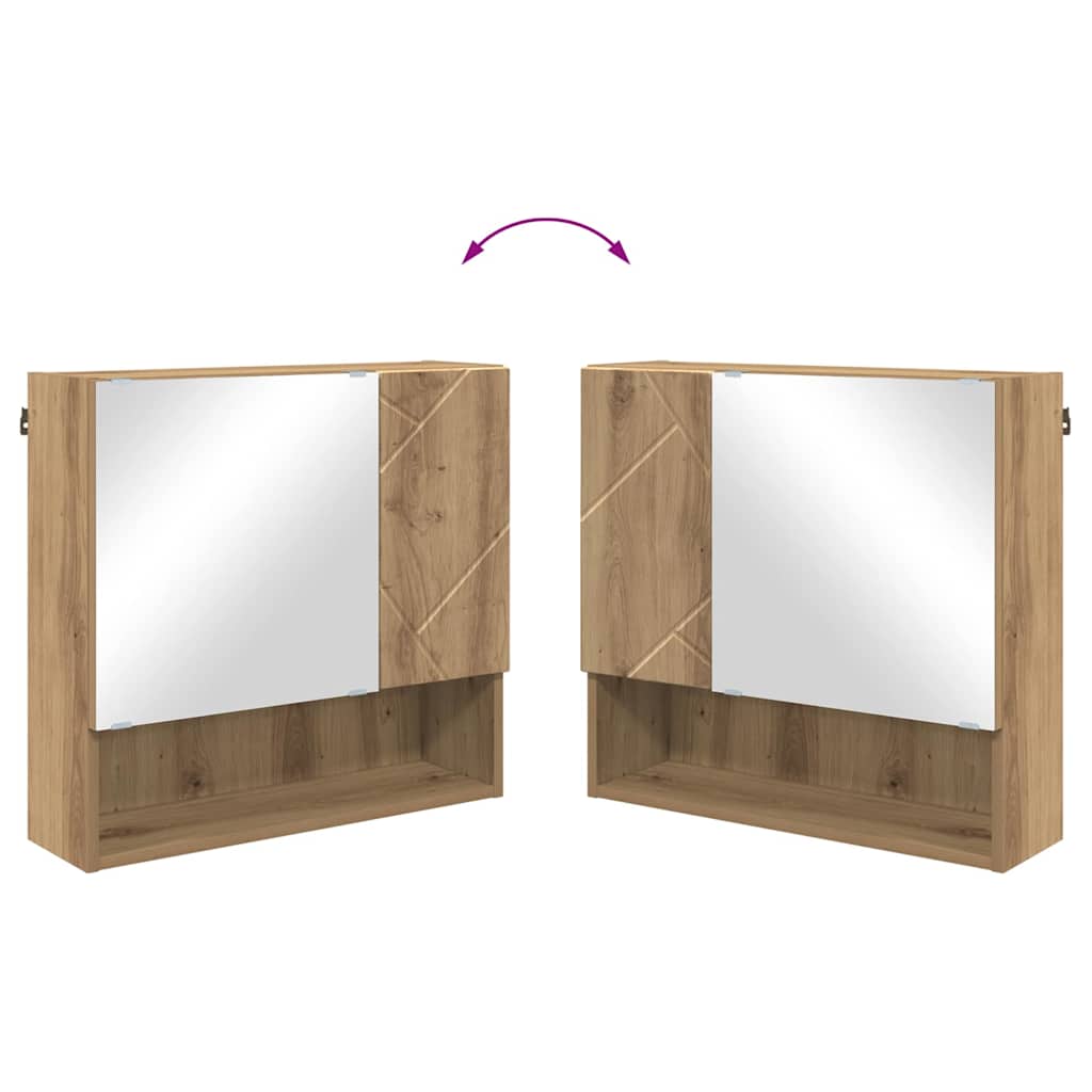 Mirror Cabinet Artisan Oak 59 x 17 x 55 cm Engineered Wood