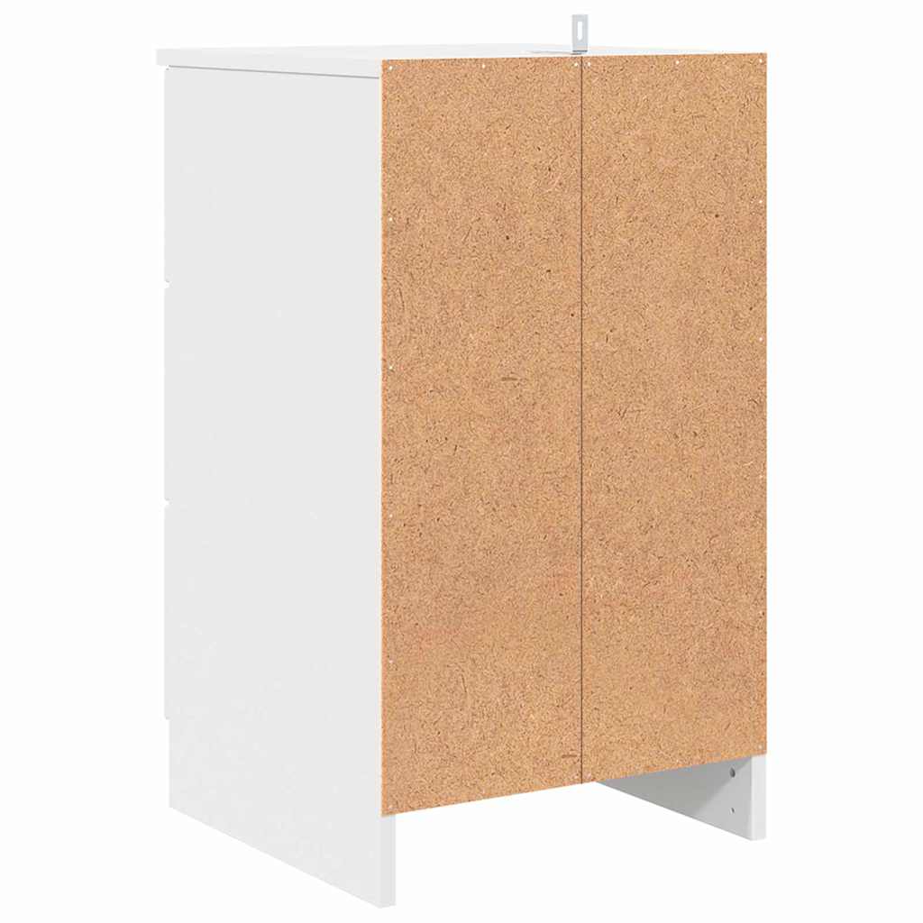 Bedside Cabinet White 38 x 38 x 66 cm Engineered wood