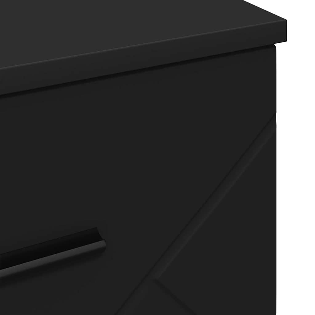 Bedside Cabinet Black 38 x 38 x 66 cm Engineered wood